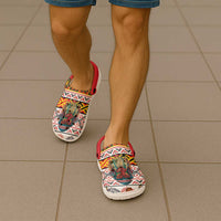 Romania Christmas Clogs Shoes Romanian Folk Mask - Wonder Print Shop