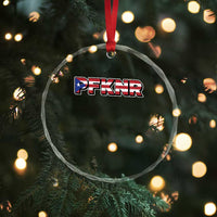 PFKNR Crystal Glass Ornament Vintage Boricua Puerto Rican Flag TS10