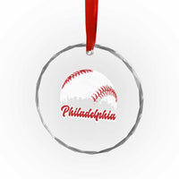 Philadelphia Baseball Crystal Glass Ornament Vintage Skyline City - Wonder Print Shop