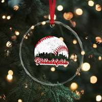 Philadelphia Baseball Crystal Glass Ornament Vintage Skyline City - Wonder Print Shop