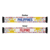 Philippines Flag Day Soccer Scarf Filipino Feather Pattern