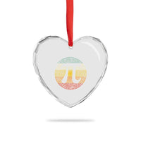 Pi Day Heart Crystal Glass Ornament 3,14 Pi Number Retro Symbol Math Science