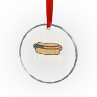 Pig Missiles And Freedom 4th of July Patriotic Hotdog Crystal Glass Ornament