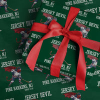 Pine Barrens New Jersey Devil Wrapping Paper Roll Gothic Horror Ice Hockey Gift - Wonder Print Shop