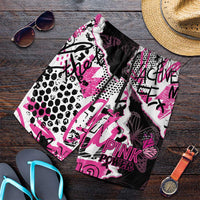 Pink Power Graffiti Shorts for Men Breast Cancer Awareness - Wonder Print Shop