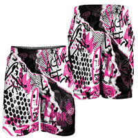 Pink Power Graffiti Shorts for Men Breast Cancer Awareness - Wonder Print Shop