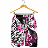 Pink Power Graffiti Shorts for Men Breast Cancer Awareness - Wonder Print Shop