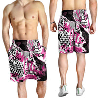 Pink Power Graffiti Shorts for Men Breast Cancer Awareness - Wonder Print Shop