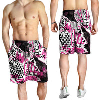 Pink Power Graffiti Shorts for Men Breast Cancer Awareness - Wonder Print Shop