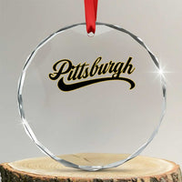 Pittsburgh Crystal Glass Ornament Classic Retro Vintage Pennsylvania PA - Wonder Print Shop