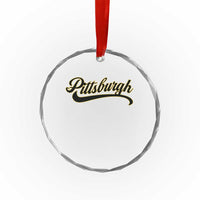 Pittsburgh Crystal Glass Ornament Classic Retro Vintage Pennsylvania PA - Wonder Print Shop