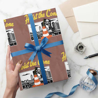 Pittsburgh Skyline Victory Hoist The Cone Meme Wrapping Paper Roll Funny Sports Fan Celebration