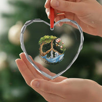 Plant The Trees Save The Bees Clean The Seas Heart Crystal Glass Ornament Vintage Peace Sign Aesthetic Nature Lover Ocean Conservation