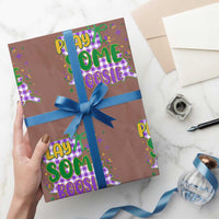 Play Some Boosie Mardi Gras Wrapping Paper Roll Funny Fat Tuesday Coquette Louisiana Carnival