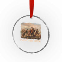 Plymouth Rock Crystal Glass Ornament Mayflower Pilgrims Thanksgiving History TS11