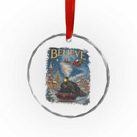 Polar Express Crystal Glass Ornament Retro Vintage Christmas Believe - Wonder Print Shop