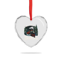Polar Express Heart Crystal Glass Ornament Christmas Believe - Wonder Print Shop