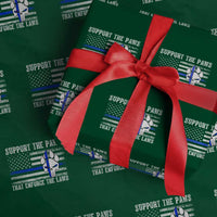 Police K9 Wrapping Paper Roll Support The Paws That Enforce The Laws US Flag - Wonder Print Shop