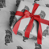 Polka Dot Black Cat Wrapping Paper Roll International Dot Day Gift