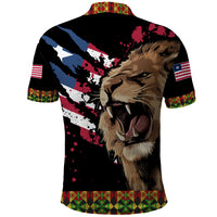 Liberia Polo Shirt Rasta Lion Flag RLT6 - Wonder Print Shop