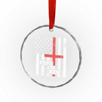 Pope Leo XIV Crystal Glass Ornament First American Pope Catholic Religious Cross American Flag TS11