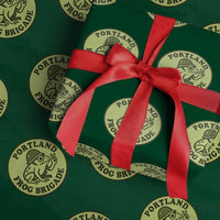 Portland Frog Brigade Wrapping Paper Roll Peace Frog Protest Badge - Wonder Print Shop