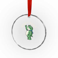 Portland Frog Crystal Glass Ornament Don't Obey Inflatable Costume Protest TS10