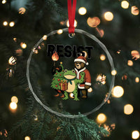 Portland Frog Protest Frogs Together Strong Crystal Glass Ornament Funny Holiday Gift TS12
