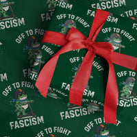 Portland Frog Resist Protest Wrapping Paper Roll Off to Fight Fascism Frog Scooter - Wonder Print Shop