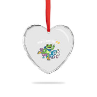 Portland On Ice 2025 Heart Crystal Glass Ornament Resist Frog and Inflatable Animals Protest Sarcastic Politics - Wonder Print Shop