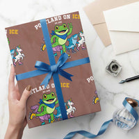Portland On Ice 2025 Wrapping Paper Roll Resist Frog and Inflatable Animals Protest Sarcastic Politics - Wonder Print Shop