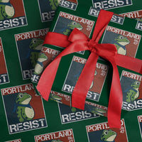 Portland Resist Retro Frog 8647 Wrapping Paper Roll Political Satire Protest Poster Graphic - Wonder Print Shop