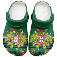 Portugal Christmas Clogs Shoes Emblem With Flag Style - Wonder Print Shop