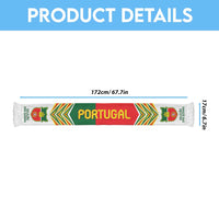 Portugal Football Nations 2026 Soccer Scarf Sporty Pattern