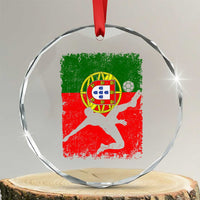 Portugal Soccer Crystal Glass Ornament Portuguese Flag Futebol Football Fan TS10