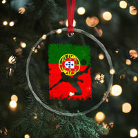 Portugal Soccer Crystal Glass Ornament Portuguese Flag Futebol Football Fan TS10