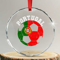 Portugal Soccer Crystal Glass Ornament Portuguese Flag Soccer Ball Futebol Football Fan TS10