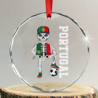 Portugal Soccer Crystal Glass Ornament Skeleton Portuguese Flag Futebol Football Player TS10