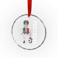 Portugal Soccer Crystal Glass Ornament Skeleton Portuguese Flag Futebol Football Player TS10
