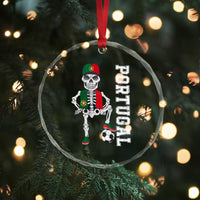 Portugal Soccer Crystal Glass Ornament Skeleton Portuguese Flag Futebol Football Player TS10