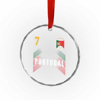 Portugal Soccer Fans Graphic Jersey Style Crystal Glass Ornament Proud Portuguese Football Lover