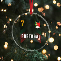 Portugal Soccer Fans Graphic Jersey Style Crystal Glass Ornament Proud Portuguese Football Lover