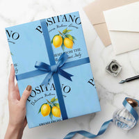 Positano Lemons Wrapping Paper Roll Fresh from the Amalfi Coast Italian Fruit - Wonder Print Shop