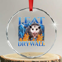 Possum Meme Crystal Glass Ornament I Eat Drywall Opossum Funny Weird Cursed Internet Memes TS10