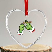 Pothead Xmas Heart Crystal Glass Ornament Cannabis Weed Adult Christmas Party - Wonder Print Shop