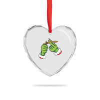 Pothead Xmas Heart Crystal Glass Ornament Cannabis Weed Adult Christmas Party - Wonder Print Shop