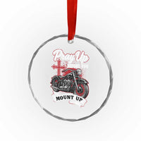 Pray Up Before You Mount Up Crystal Glass Ornament Christian Biker Religious Faith TS11