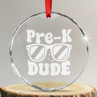 Pre-k Dude Crystal Glass Ornament Funny Back to School First Day of Preschool - Wonder Print Shop