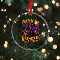 Prepare For Beeyatle Crystal Glass Ornament Funny Goat Wizard LitRPG Lover