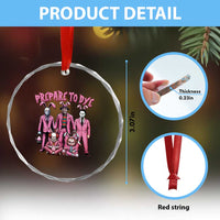 Prepare to Groovy Dye Funny Bunny Easter Crystal Glass Ornament Horror Dyeing Eggs TS02